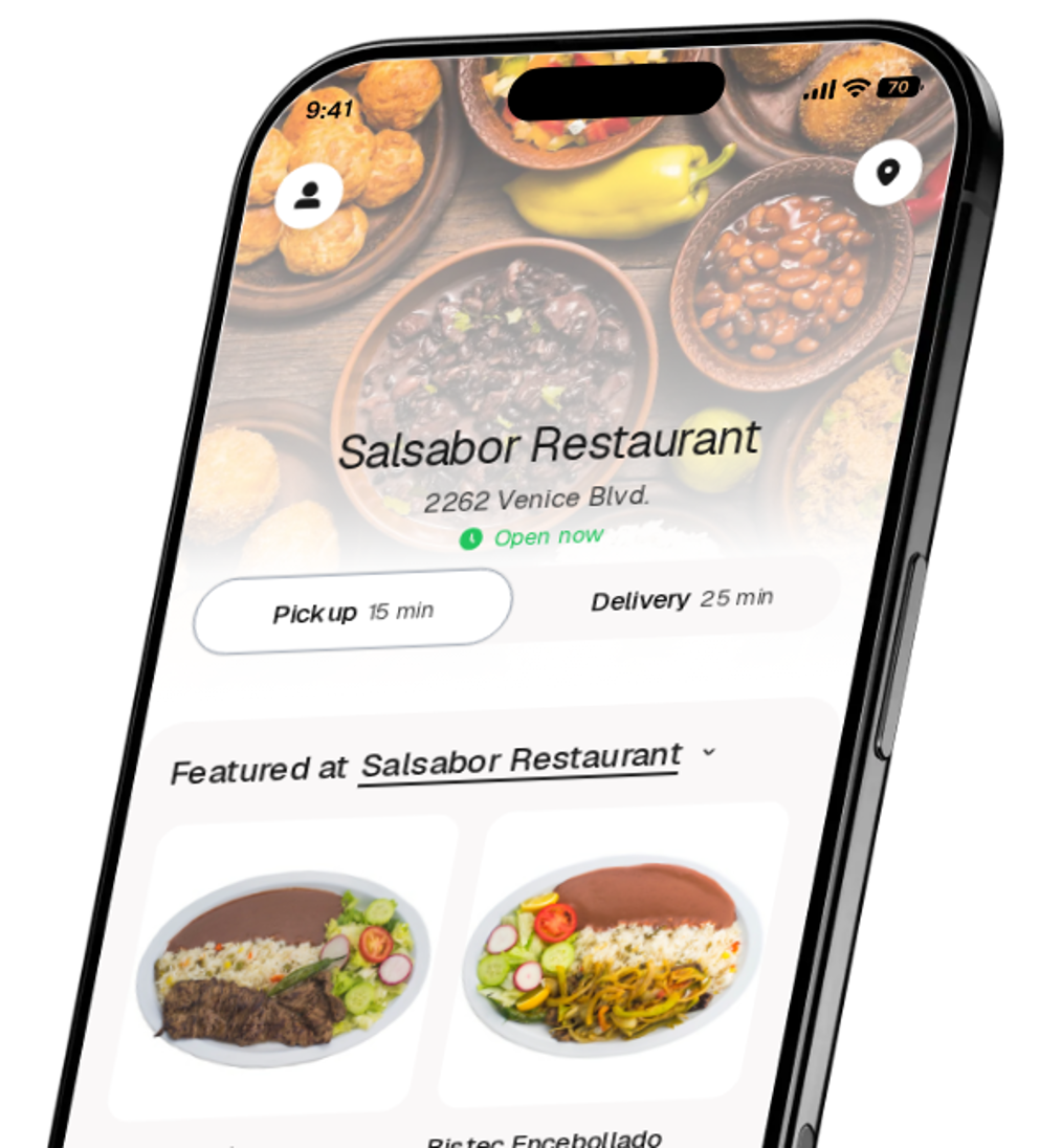 Salsabor Restaurant app preview